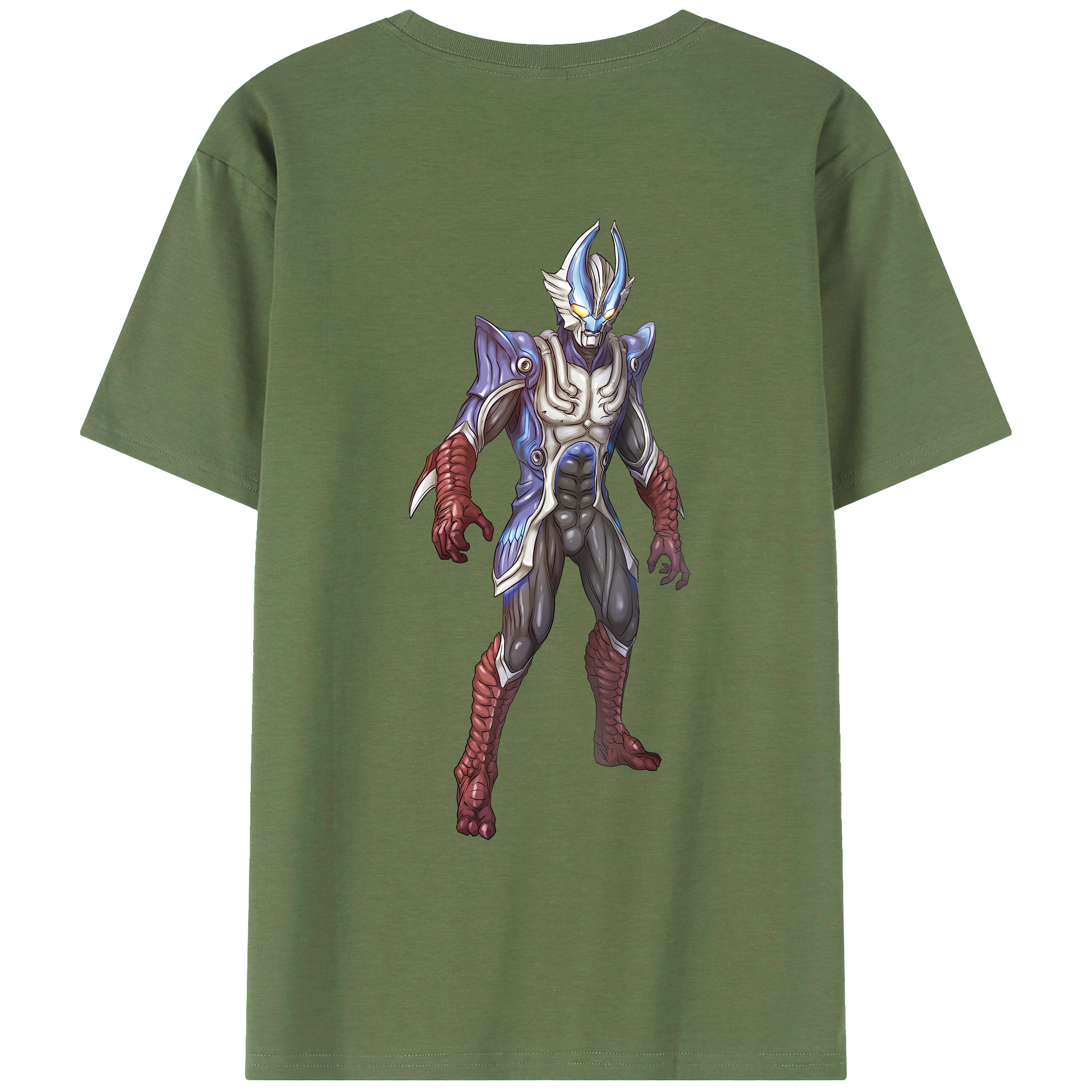 （画像用） ウルトラマン Ultraman 綿100％ メンズ半袖Tシャツ（バックプリント） 通気性